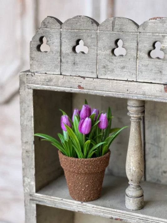 Teacup Tulip Pot | 5" | Purple