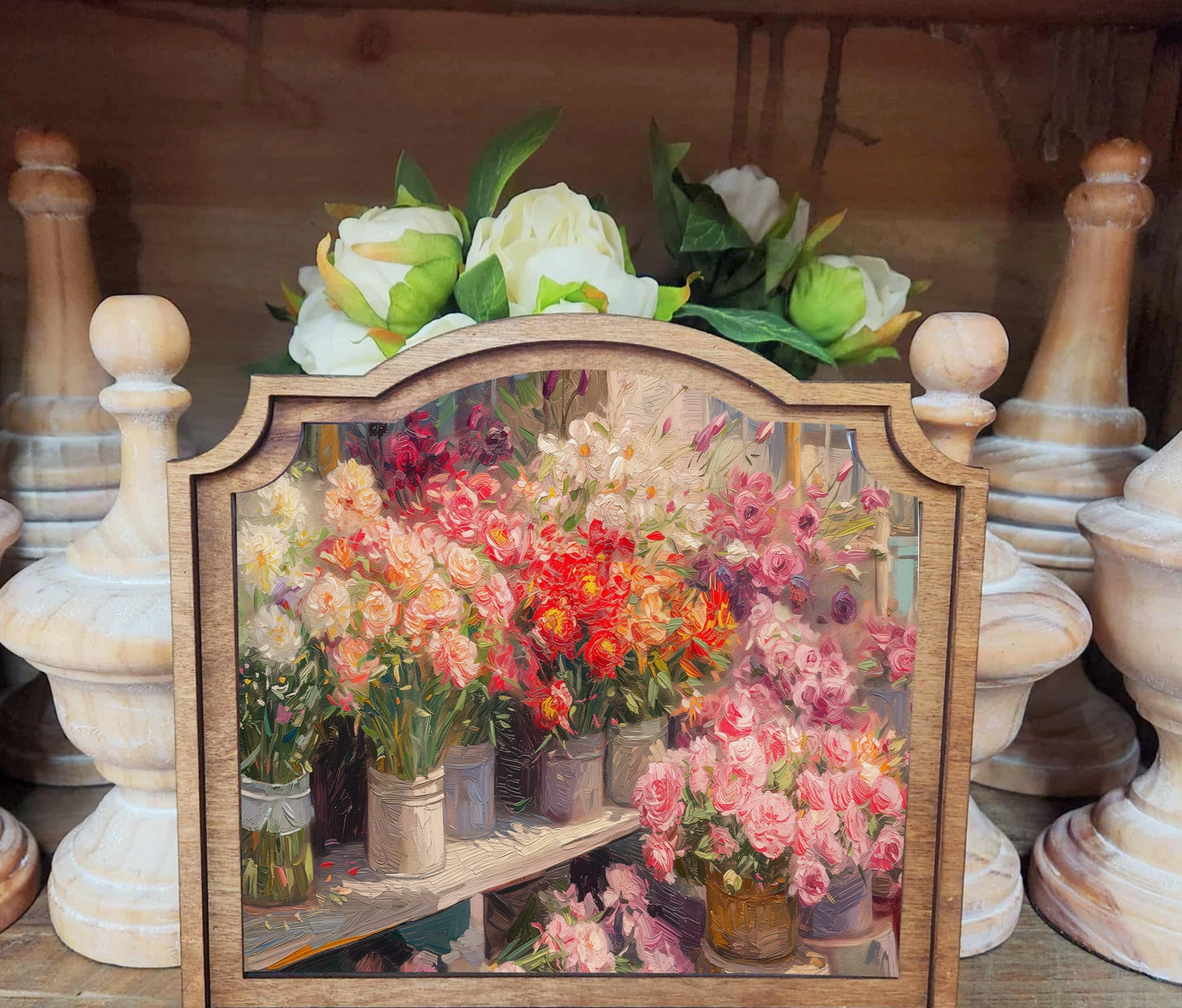 Provincial Flower Shop Framed Art