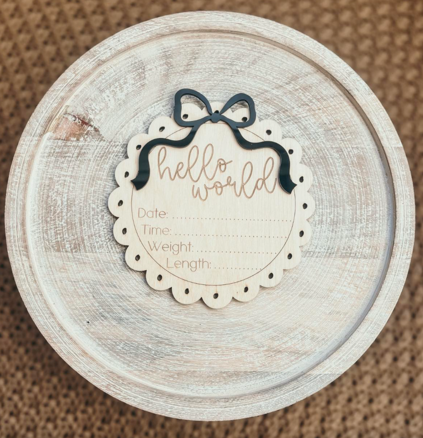Birth Stat Bow Sign