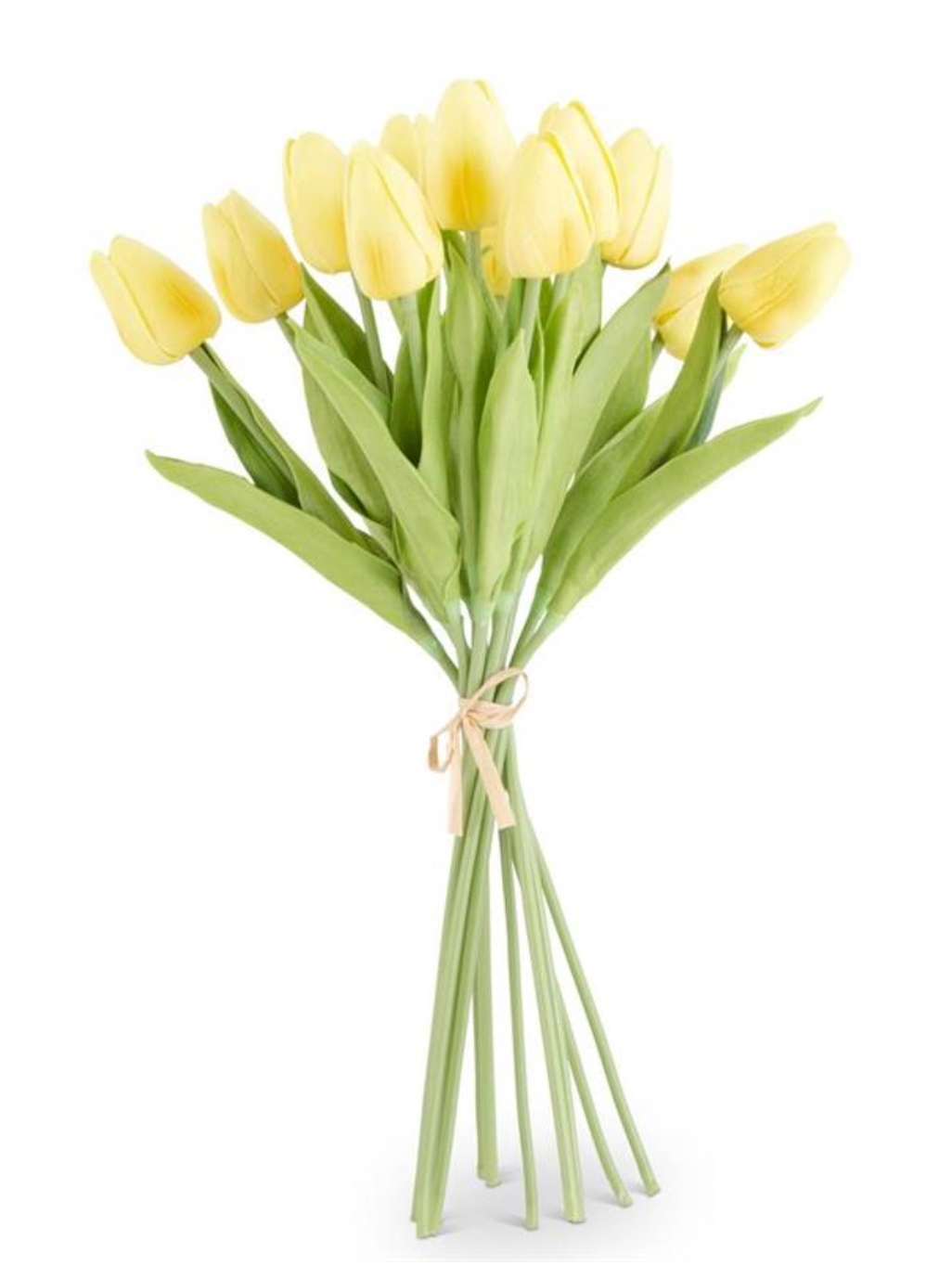 13 Inch Light Yellow Real Touch Mini Tulip Bundle