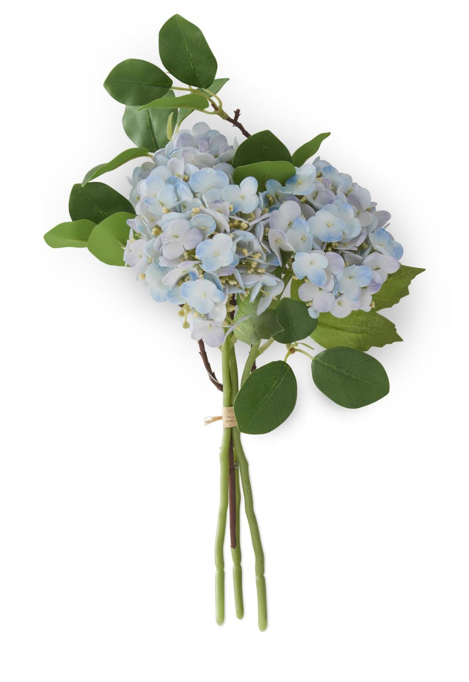 12 Inch Blue Real Touch Hydrangea Bundle