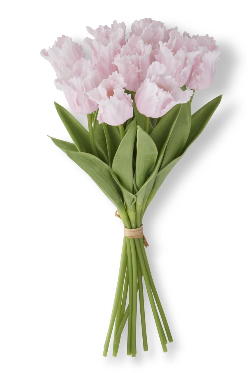 13 Inch Pink Real Touch Parrot Tulip Bundle