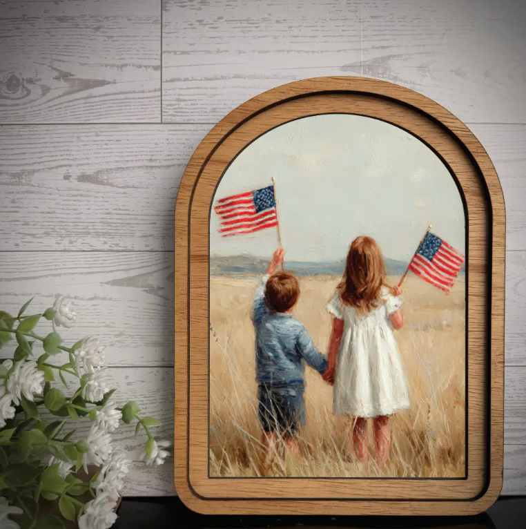 Arch Frame Art Kids Flag Field