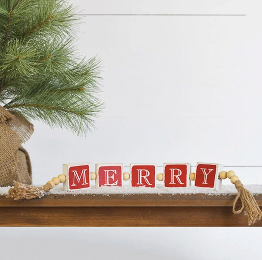 Merry joined with beads - double sided.