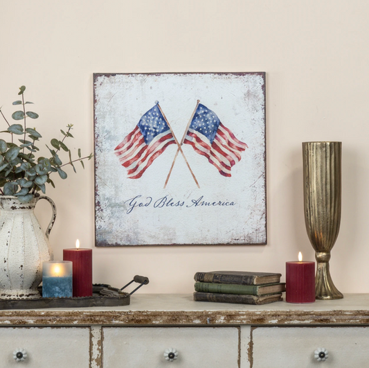 18" GOD BLESS AMERICA PRINT