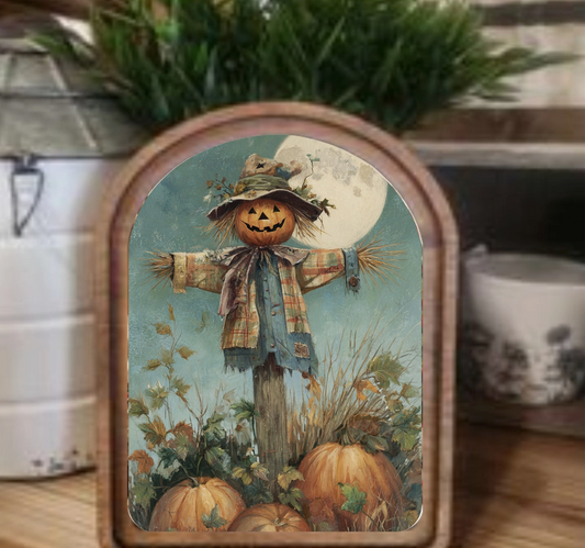 Arch Top Scarecrow Framed Art