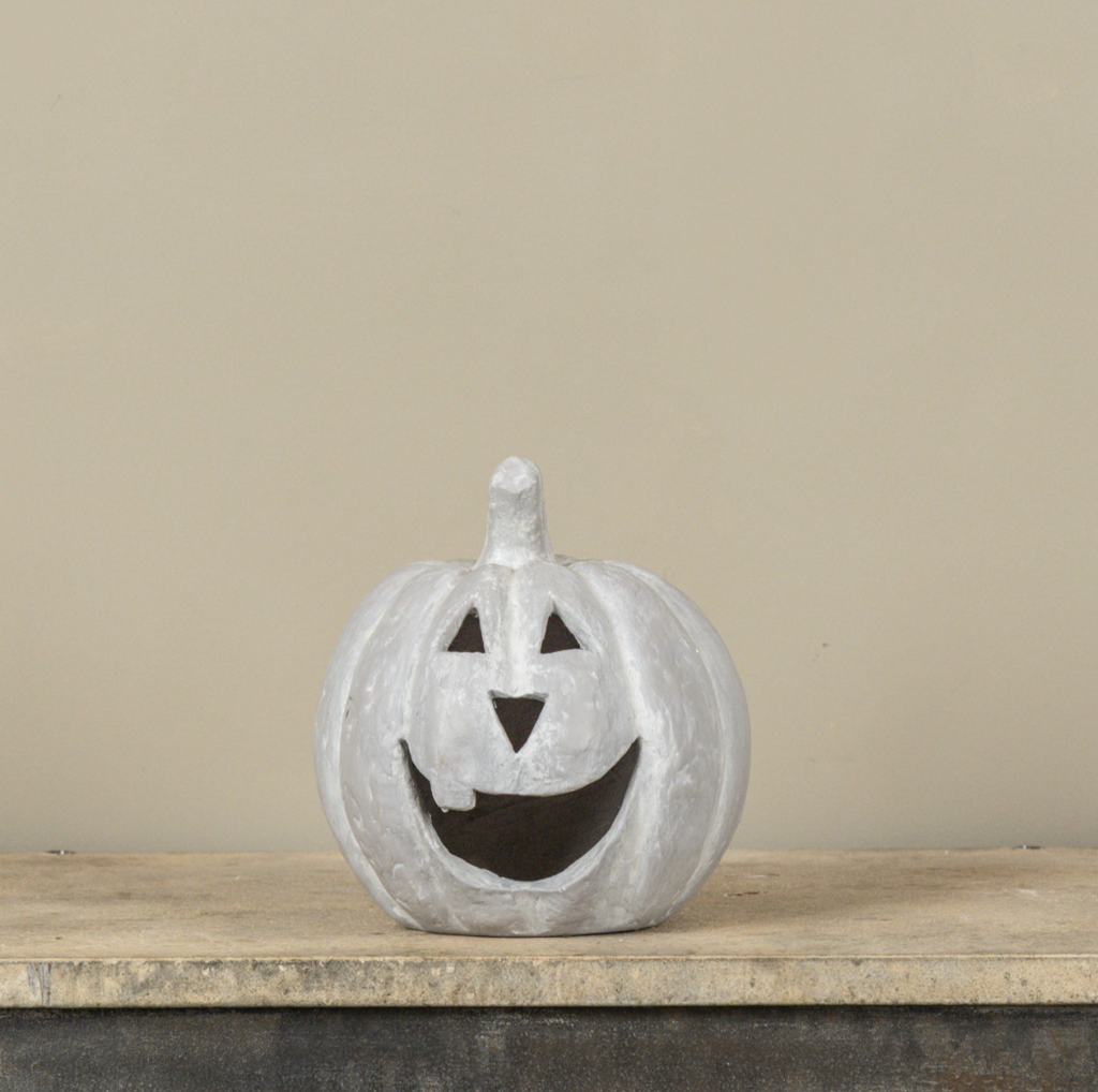 8" GREY BIG MOUTH PUMPKIN
