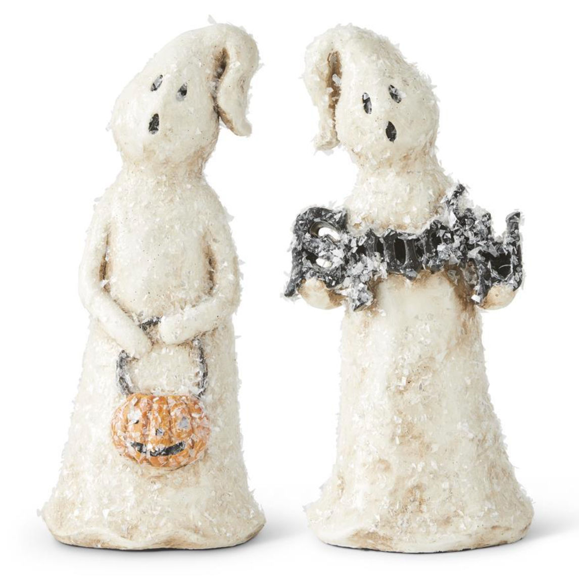 7.75 Inch Glitter Halloween Ghosts