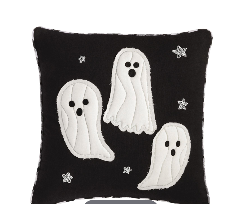 Ghost Square Quilted Pillow