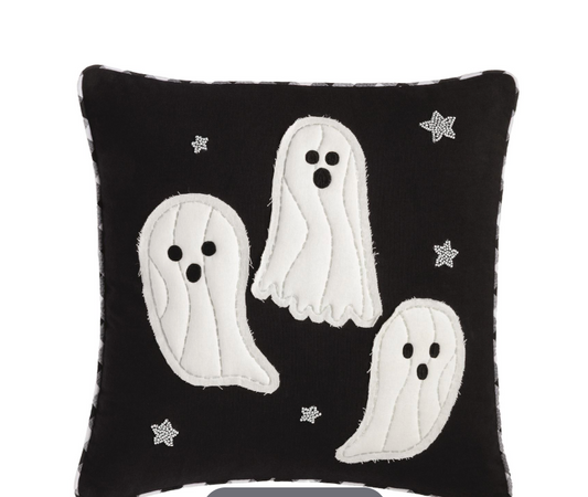 Ghost Square Quilted Pillow