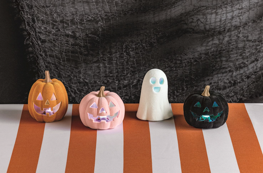 Light-Up Flocked Halloween Sitters