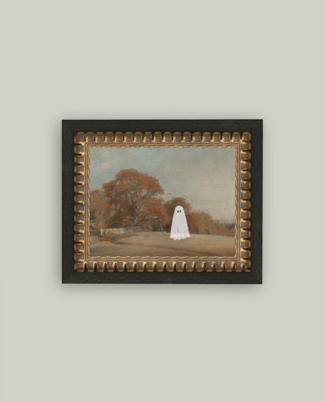 Autumn Field Ghost Framed Antique Art