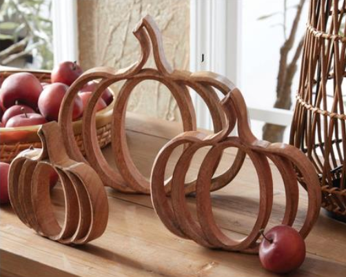 Wood Cutout Pumpkins