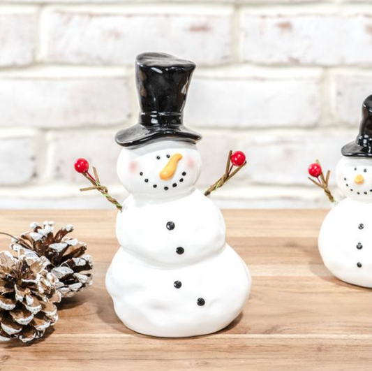 7.5" CERAMIC SNOWMAN