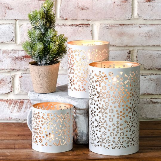 WHITE SNOWFLAKE LANTERNS