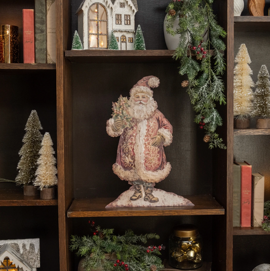 18" SANTA W/ HOLLY METAL DUMMY BOARD