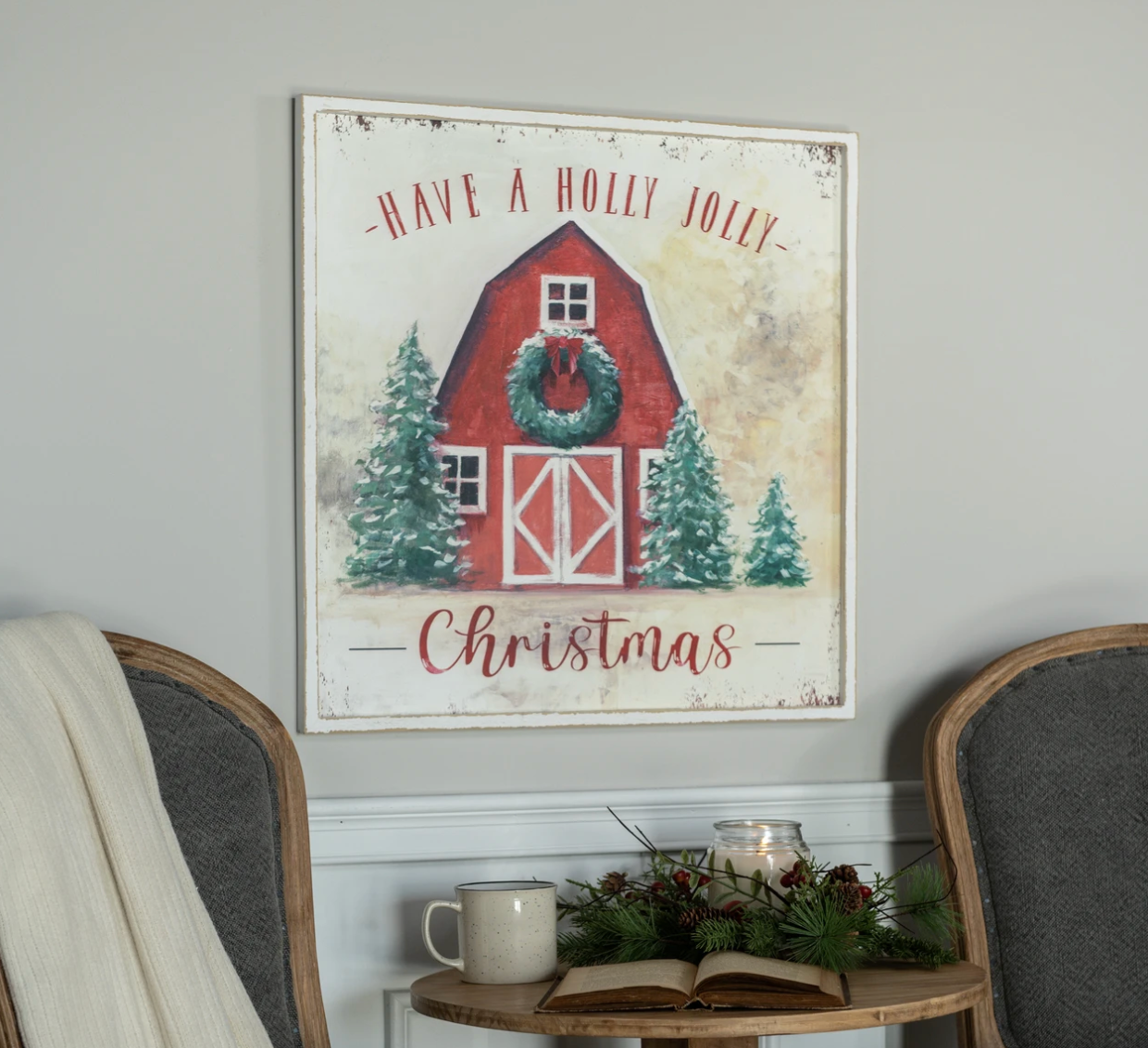 HAVE A HOLLY JOLLY CHRISTMAS BARN SIGN
