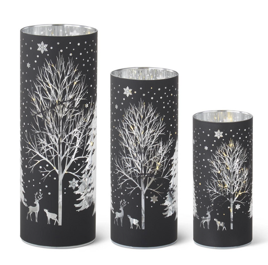 Laser Engraved Winter Scene LED