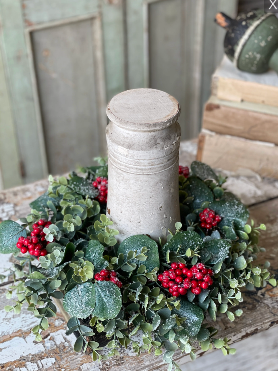 Harlequin Eucalyptus Candle Ring