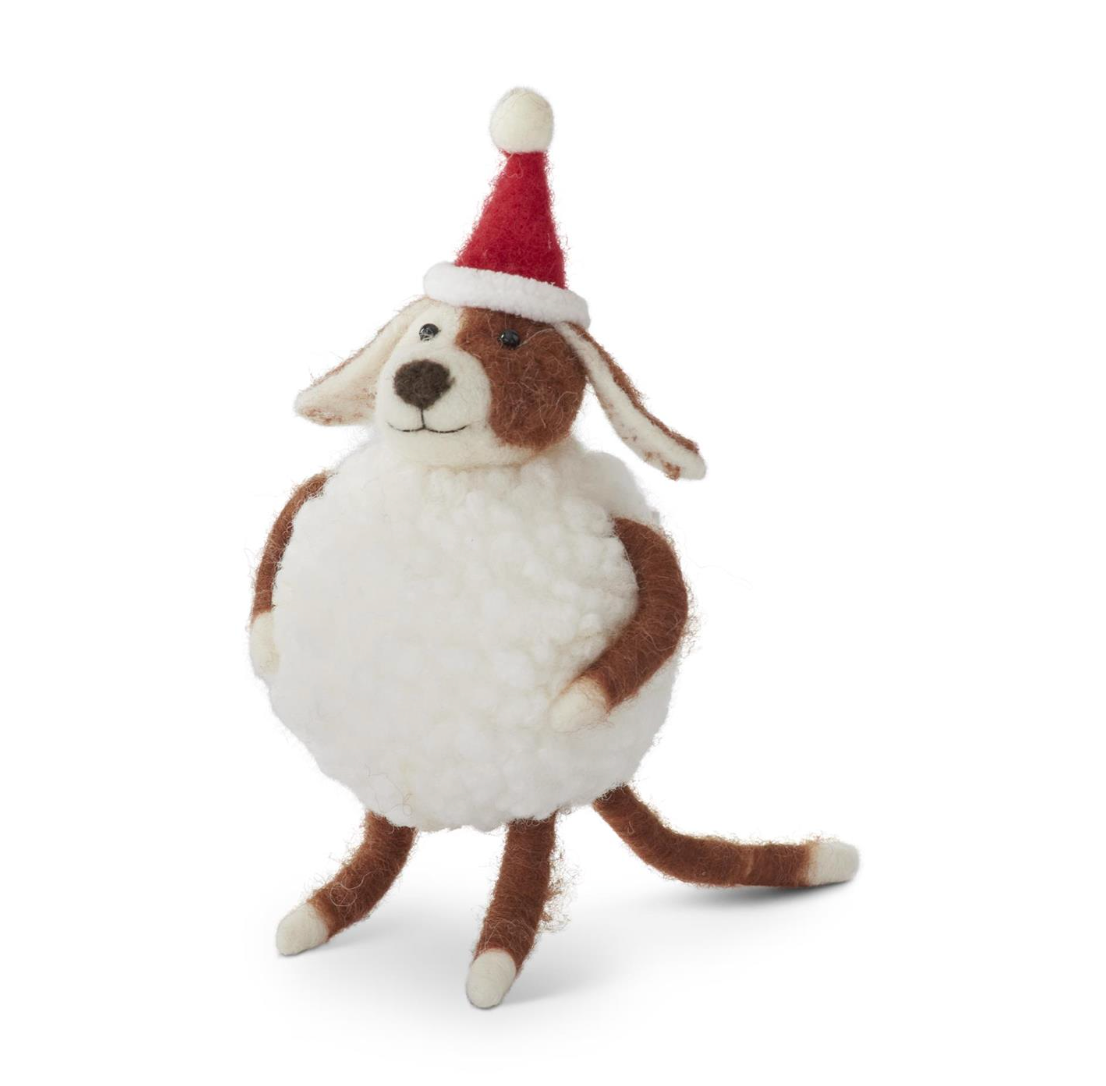 5.5 Inch Wool Snowball Dog