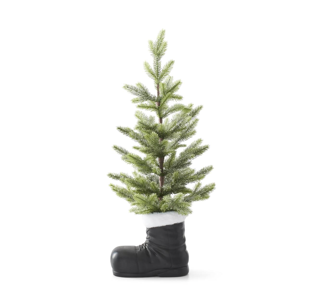 28 Inch Snowy Tree in Santa Boot