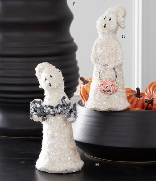 7.75 Inch Glitter Halloween Ghosts