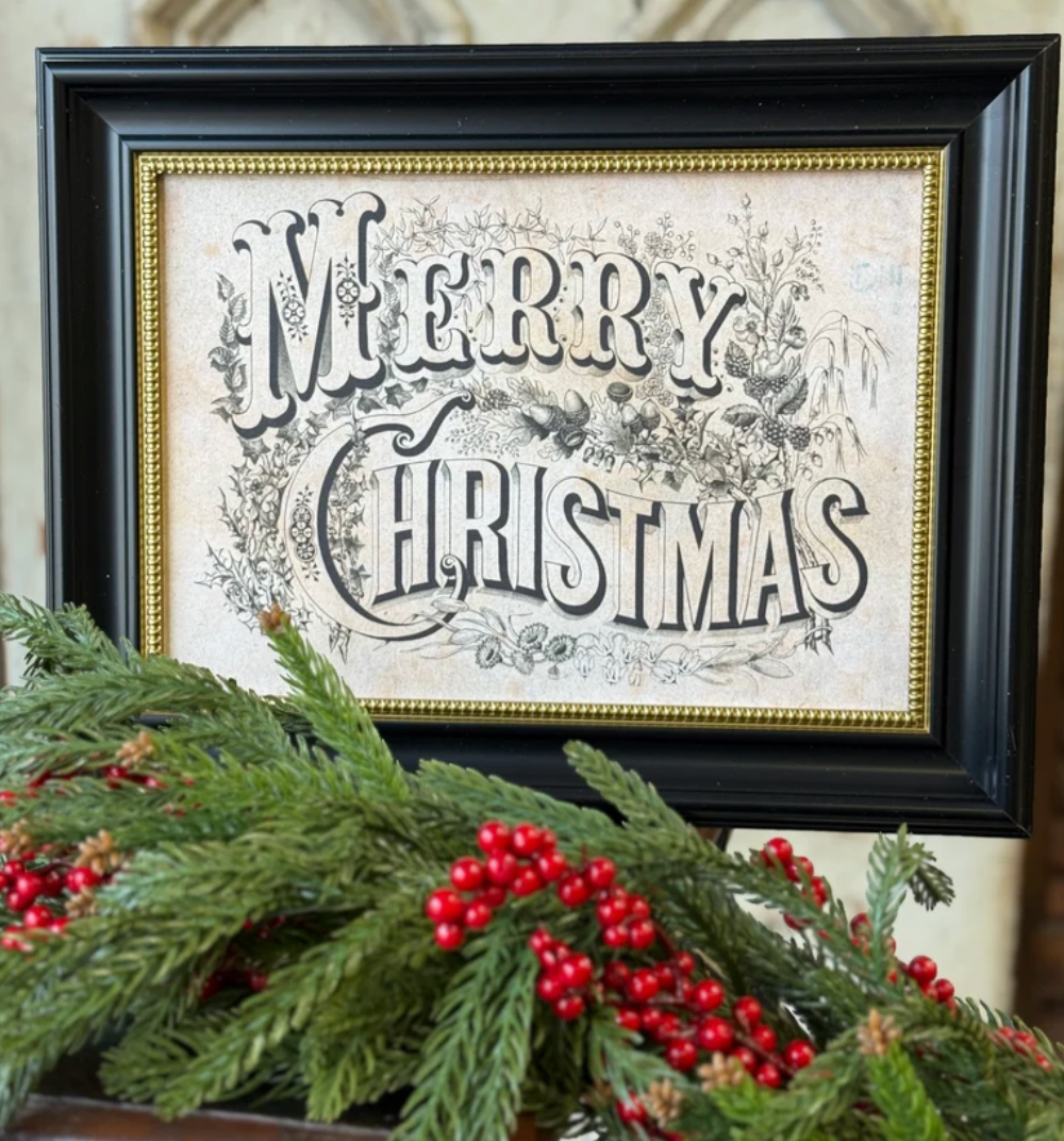 Vintage Merry Christmas Sign