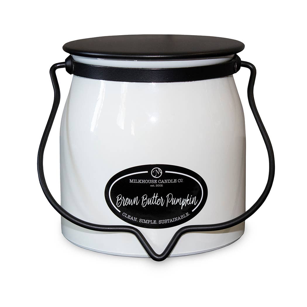 Milkhouse Candle Company - 16 oz Butter Jar Candle: Brown Butter Pumpkin