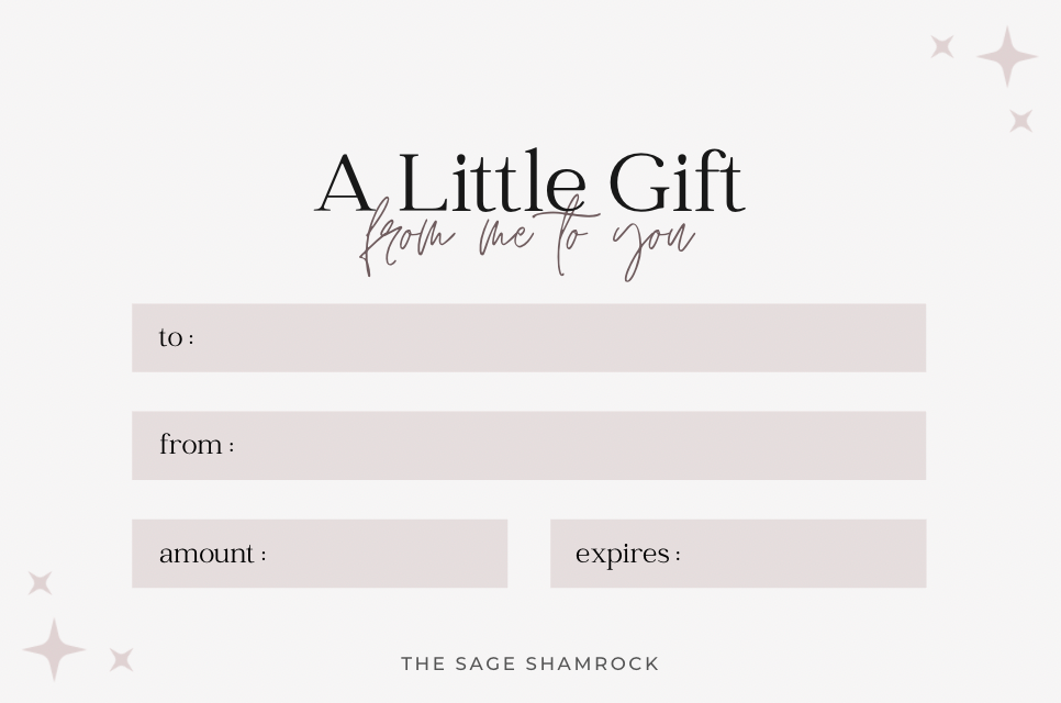 The Sage Shamrock Gift Card